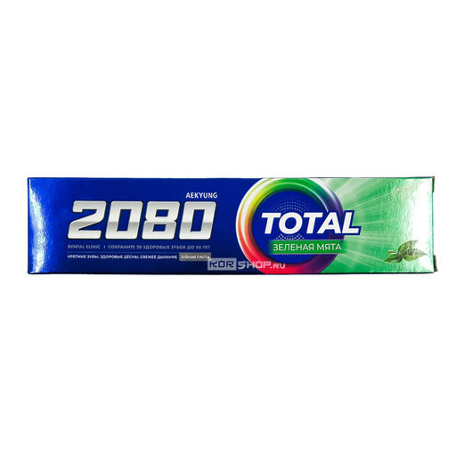 Зубная паста Зеленая мята Total 2080, Корея, 120 г Акция