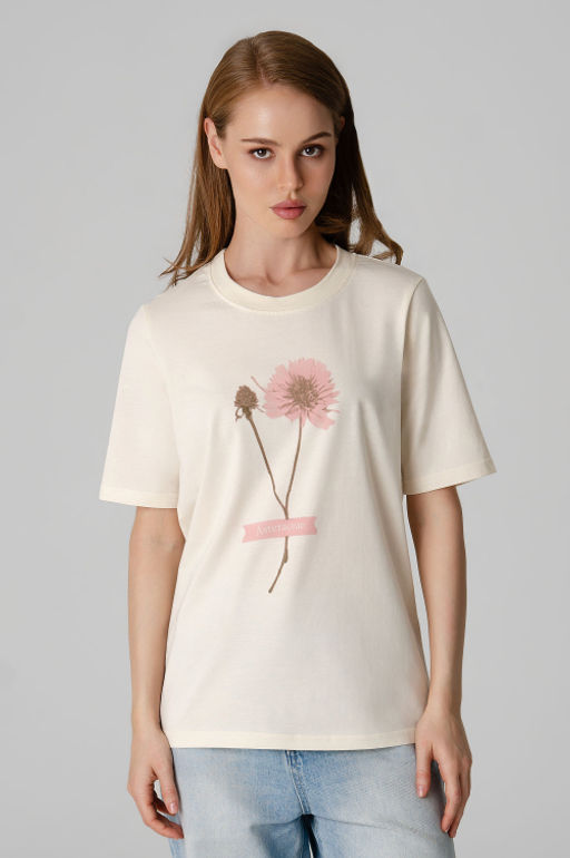 Арт. 31159 Футболка женская 44-52 (5 шт) Цвет:молочный - Калинка фото 3