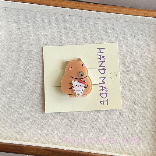 Заколка для волос Capybara cat - Купи слона фото 2