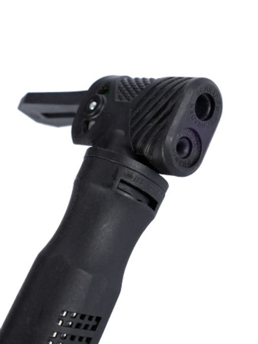 Велонасос COMIRON DIRK 1, алюминиевый цилиндр, пластиковая ручка, телескопическая головка на шланге, Presta-Schrader-Dunlop, 8,3 бар. /уп 100 - Галеонтрейд фото 7