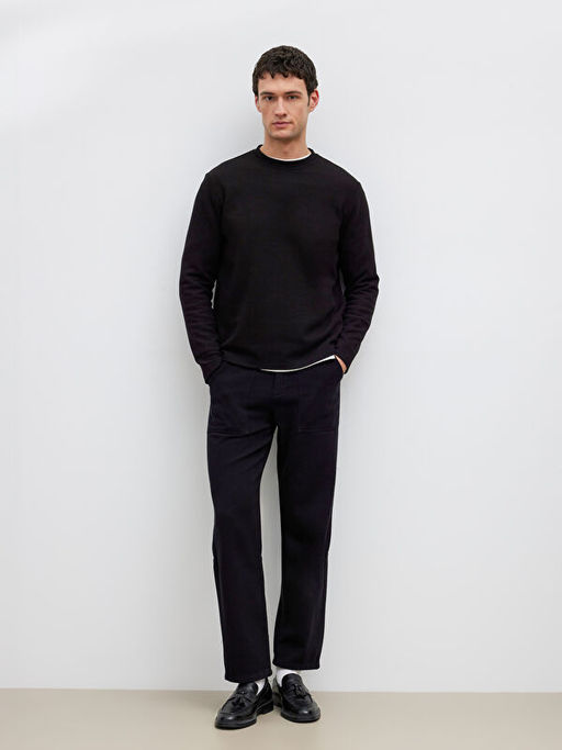 Bisiklet Yaka Uzun Kollu Erkek Ti??rt