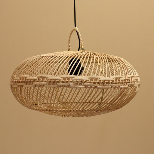 Светильник потолочный из ротанга «Ваю», 1×120 Вт, Е27, 40×40×20 см