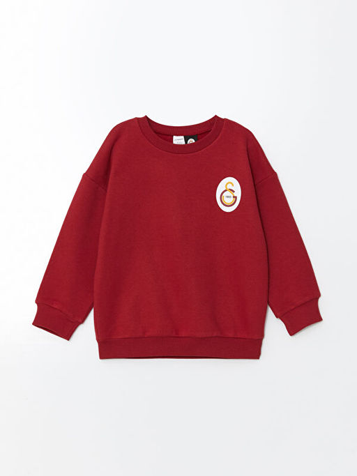 Bisiklet Yaka Galatasaray Bask?l? Erkek Bebek Sweatshirt