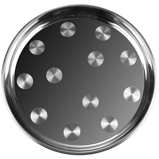 Поднос из нержавеющей стали д34,5см h2,5см (Китай)