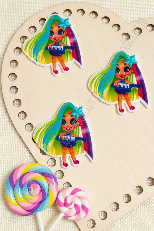 Кабошон-вырубка Девочка 57*55 мм (5 шт) SF-3019, №6