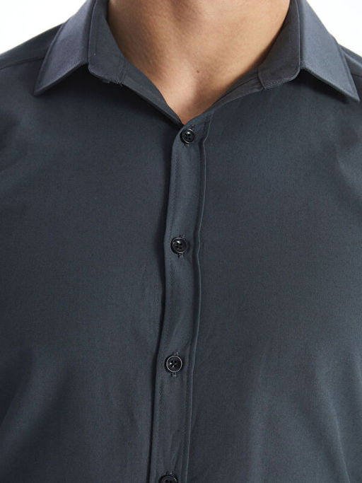 Slim Fit Uzun Kollu Poplin Erkek G?mlek