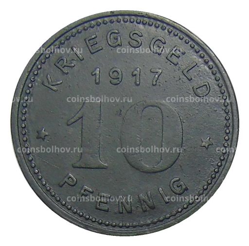 Монета 10 пфеннигов 1917 года Германия  Нотгельд Виттен