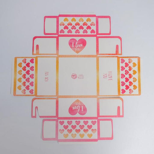 Цена за 5 шт. Коробка под бенто-торт с PVC крышкой I love you, 12 х 6 х 11.5 см - Дарите счастье фото 4