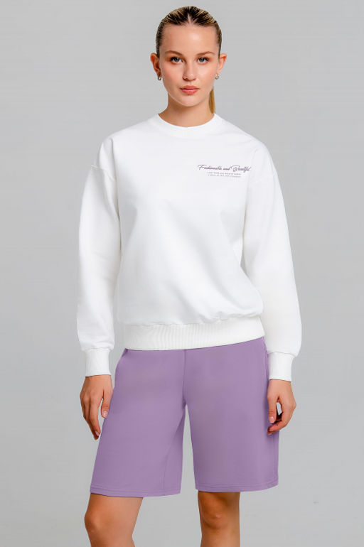 Арт. 5343 Костюм женский с шортами 42-50 (5 шт) Цвет:верх- белый, низ- олива - Калинка фото 20