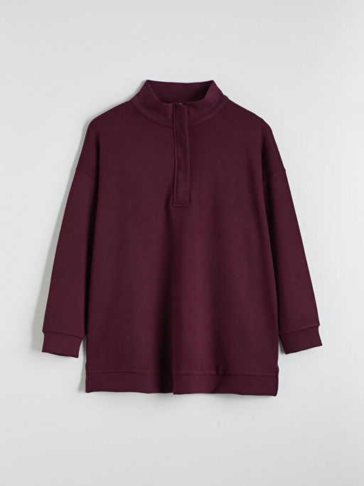 Dik Yaka Kad?n Sweatshirt Tunik