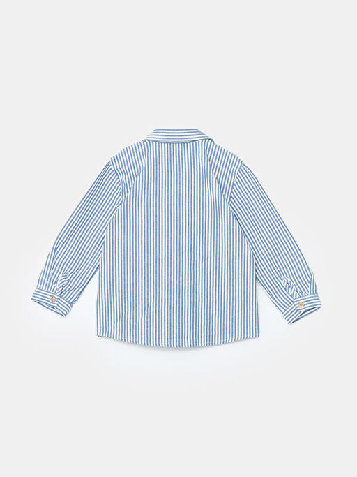 Uzun Kollu ?izgili Erkek Bebek G?mlek