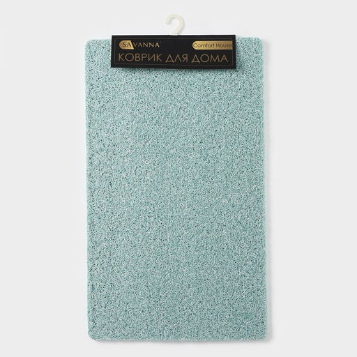 Коврик придверный SAVANNA, грязезащитный, 45×75 см, бирюзовый