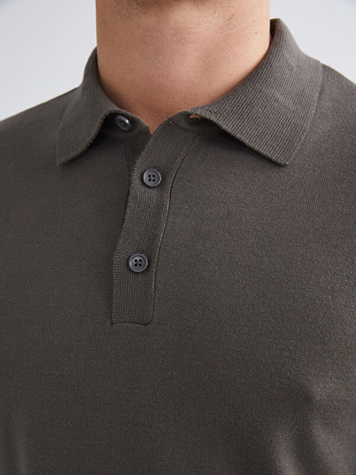 Polo Yaka Erkek Triko Kazak