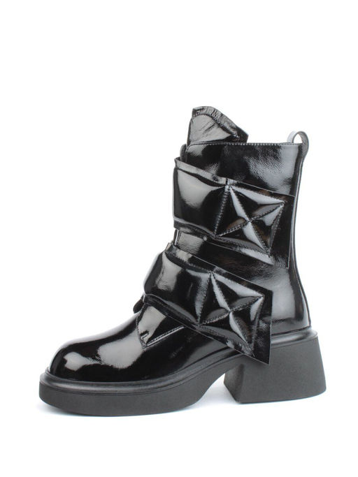 04-HSM710 BLACK Ботинки зимние женские (натуральная кожа, натуральный мех) - Фабричный китай фото 6