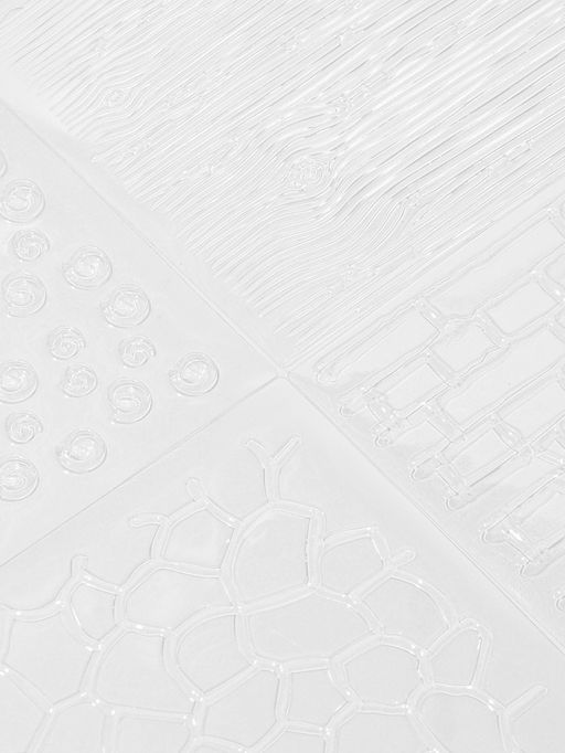 Печати для мастики Доляна «Кирпичи», 4 шт., 30.5×15.5×0.1 см, пластик, прозрачные