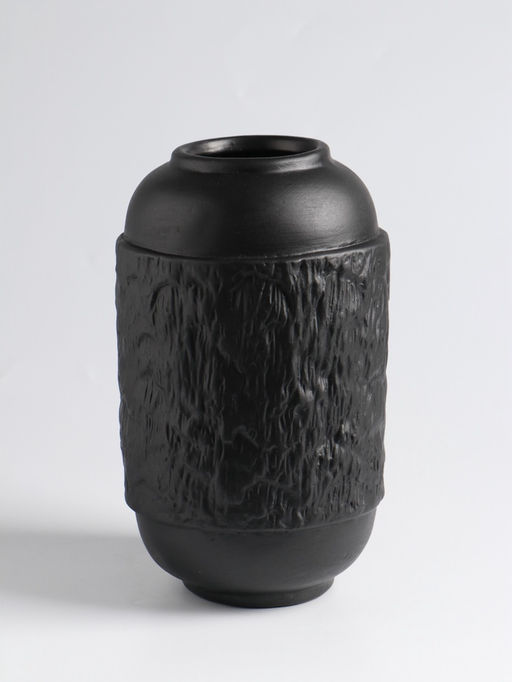 Ваза «Дульчи», 19.5×11 см, керамика, чёрная