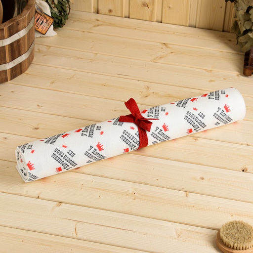 Коврик-лежак для бани У Королевы недостатков нет, 150 х 50 см, белый - Simaland фото 2