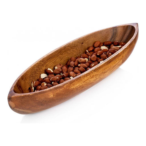 Блюдо сервировочное Walmer Organic Boat 30х9 см, 0.45 л, цвет темное дерево  фото 2