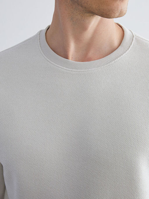 Bisiklet Yaka Erkek Sweatshirt
