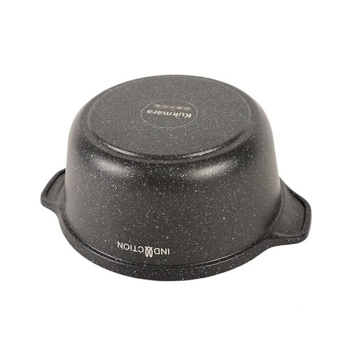 ЛА_АП_Кастрюля 4,0л со стекл. крышкой АП (темный мрамор) линия "Marble Induction арт. кмти43а Кукмор