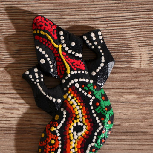 Панно настенное «Геккон цветной», 20×6×1 см, дерево, МИКС