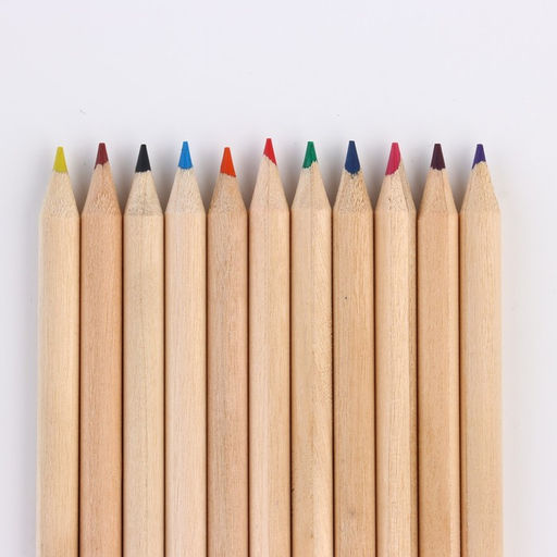 Цветные карандаши 12 цветов в тубусе мини, деревянные, заточенные «Синий»