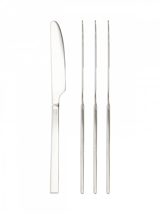 Набор столовых приборов 16 шт. серебро нержавеющая сталь - Lucky фото 5