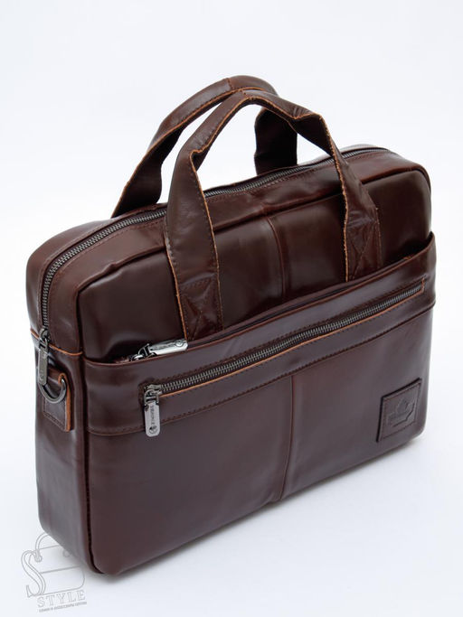 Портфель мужской кожаный 11011Z brown Zinimsk