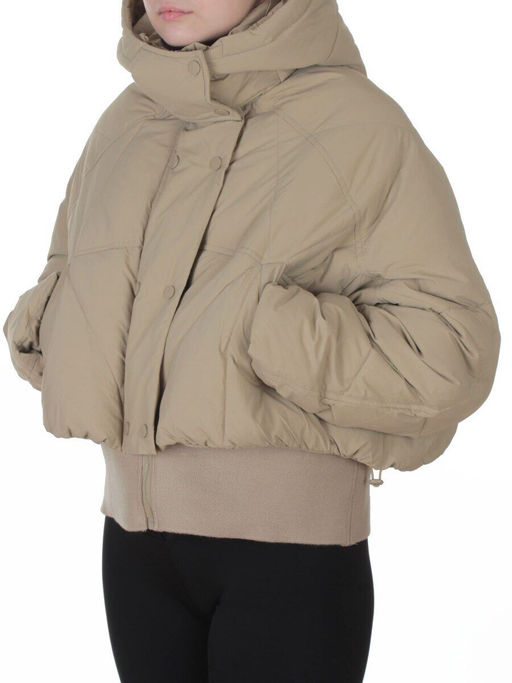 H24-033 BEIGE Куртка пуховая зимняя женская (пух)