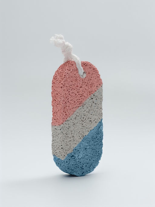 Цена за 20 шт. Пемза для педикюра, с подвесом, 9×4 см, в коробке, разноцветная