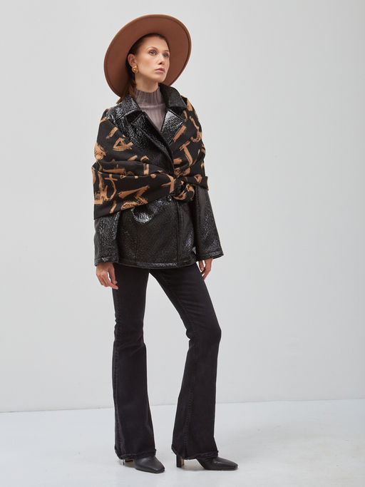 В составе шерсть и кашемир! теплый двусторонний палантин - Tantino фото 10