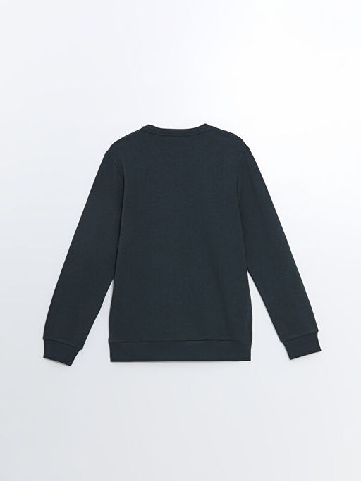 Bisiklet Yaka Uzun Kollu Bask?l? Erkek Sweatshirt - Waikiki фото 2
