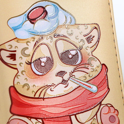 Кошелёк на молнии «Кот», маленький, детский, жёлтый