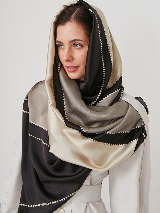 Большой, мягкий, тонкий и очень нежный двусторонний палантин