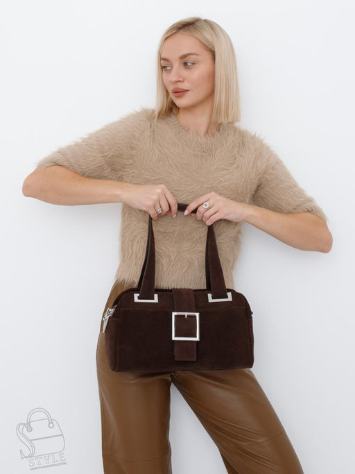 Сумка женская кожаная 0873CF coffee Polina&Eiterou