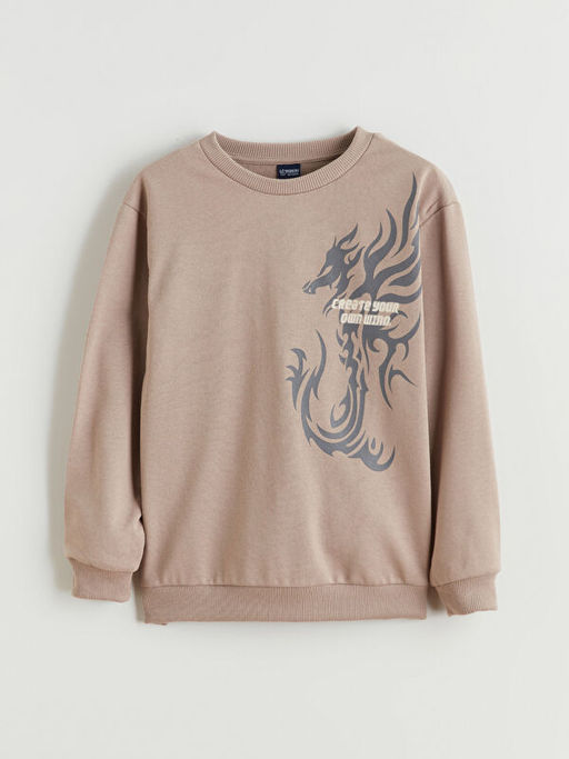 Bisiklet Yaka Erkek ?ocuk Sweatshirt