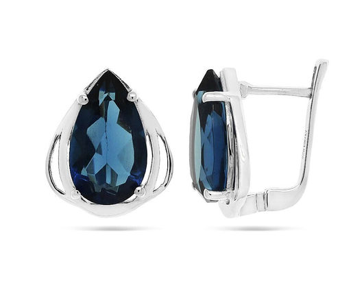 Серьги, танзанит выращ., Графина