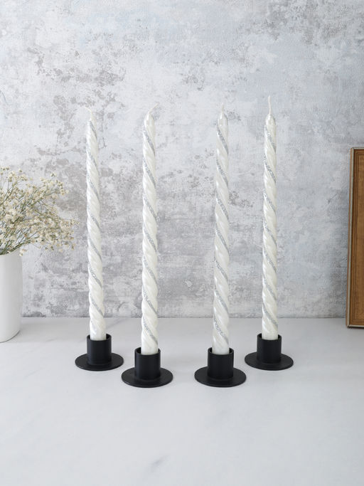 Свеча стержень 4 штуки 25 см витая / A-500 /уп 144/ белая - ГалеонТрейд фото 6