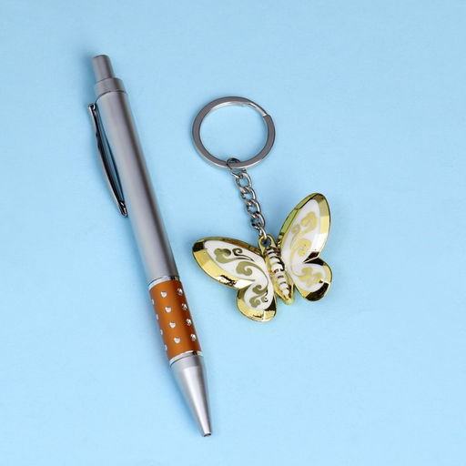 Набор подарочный 2в1 (ручка, брелок бабочка) микс - Simaland фото 2