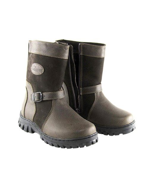 Монголки подростковые коричневые, литая подошва