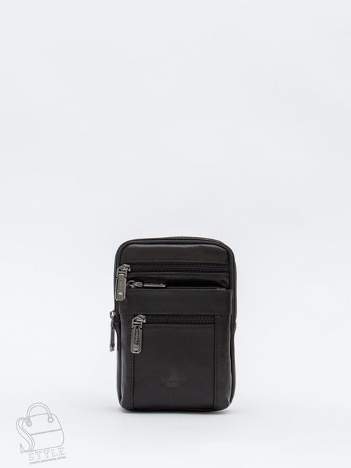 Сумка мужская кожаная 325012Z black Zinimsk