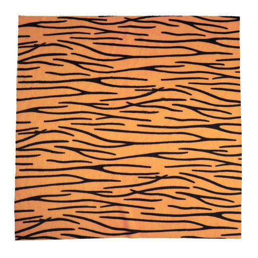 Лоскут для рукоделия, 53 53 см, мех тигровый бежевый на трикотажной основе - Страна карнавалия фото 3