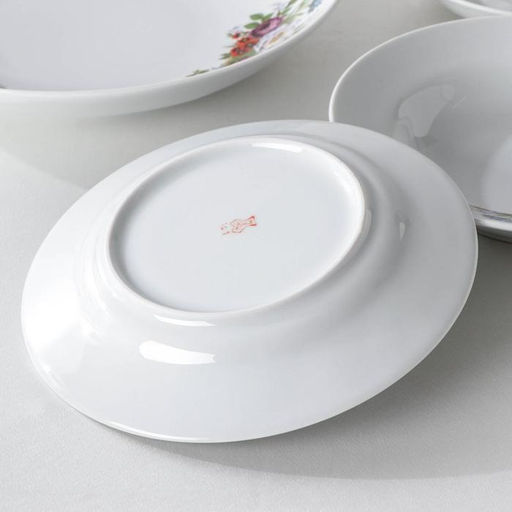 Набор столовой посуды Добрушский завод «Букет цветов», 34 предмета, фарфор, белый