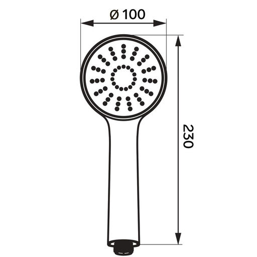 Лейка для душа ZEIN Z0508, 5 режимов, d=100 мм, пластик, цвет хром