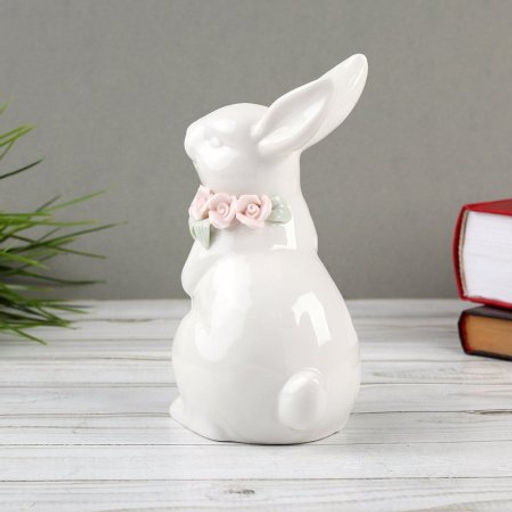 Фигурка Кролик с цветами 16 см / 19069 /уп 48/Пасха - Галеонтрейд фото 3