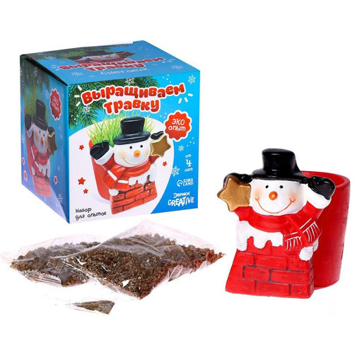Набор для опытов Выращиваем травку, снеговик - Эврики фото 2