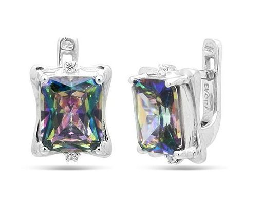 Серьги из серебра мистик кварц, Фернанд