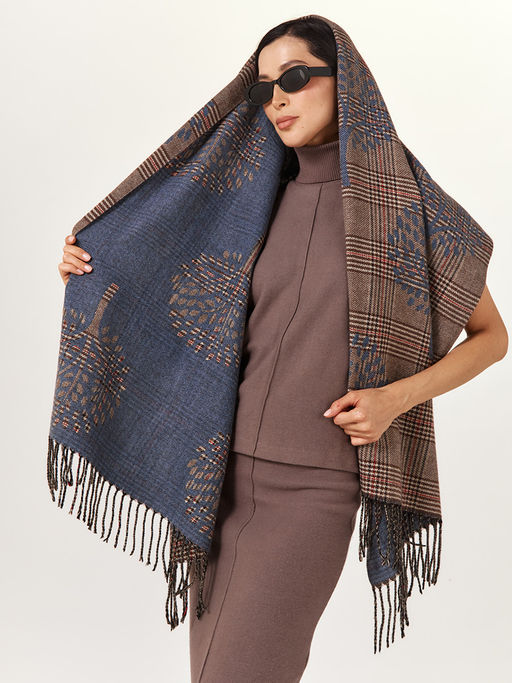 в составе ШЕРСТЬ и КАШЕМИР Большой, мягкий, теплый двусторонний палантин - Tantino фото 20