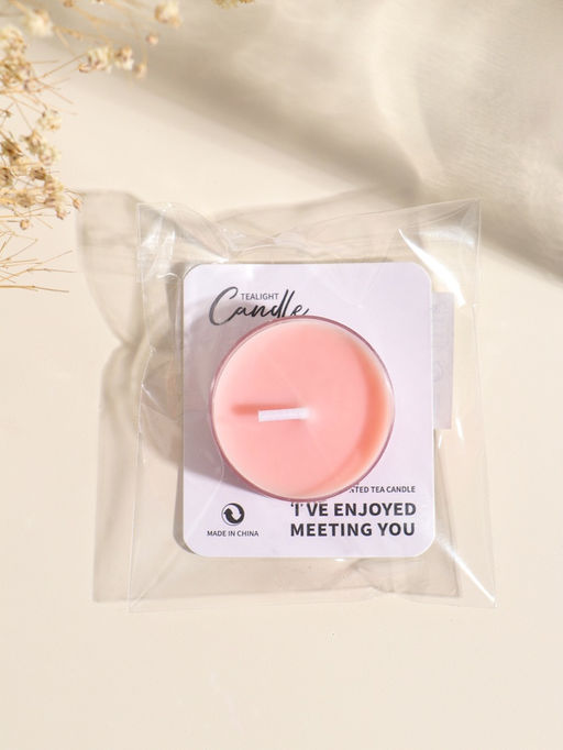 Цена за 3 шт. Чайная свеча ароматическая «Круглая» розовая, сладкая хурма, 3.8×3.8×1.8 см