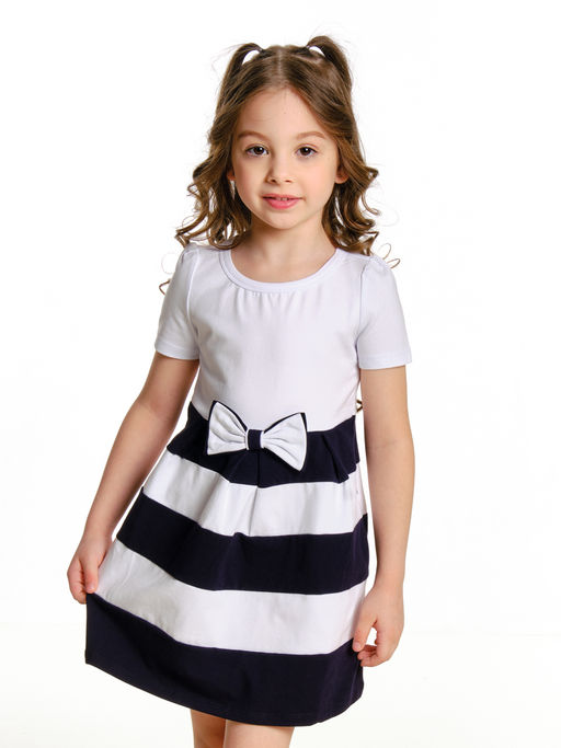 Платье для девочки UD 1412 бел/синий - Mini maxi фото 7